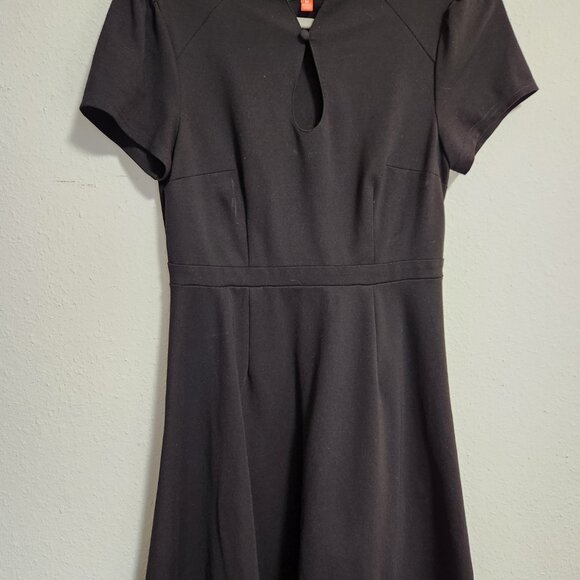 ModCloth High Society Keyhole Black Midi Dress Medium - Picture 2 of 9